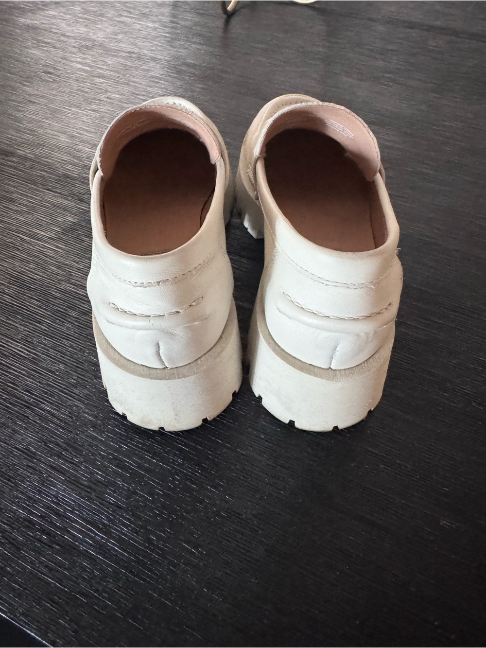 Steve Madden Ivory Loafers with Gold Accent - Picture 3 of 3
